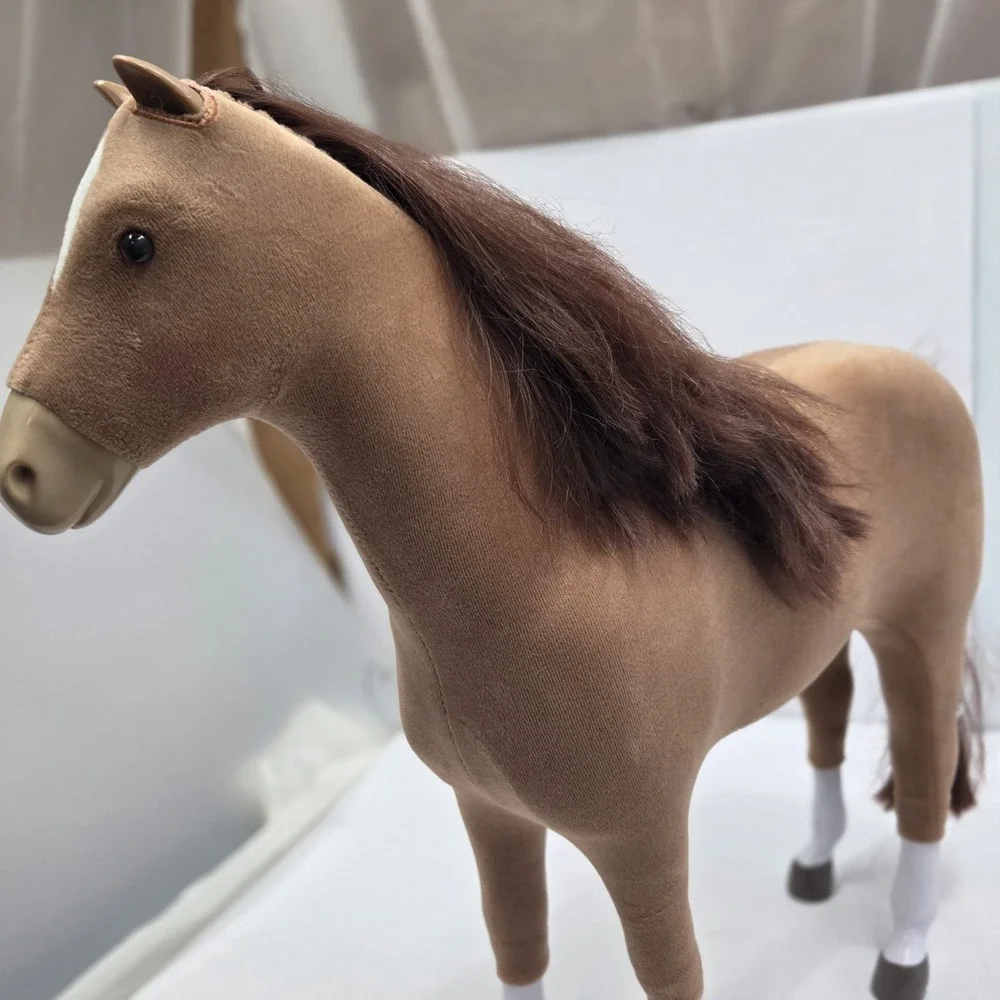 American Girl Doll Horse Chestnut Brown Velvet Plush Blaze White Socks GFK94